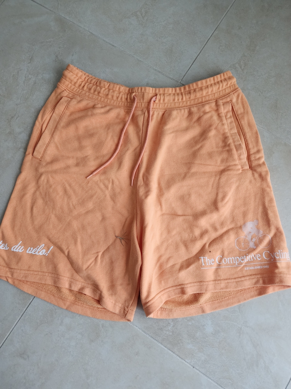 H&M Peach Athletic Drawstring Shorts with Logo
